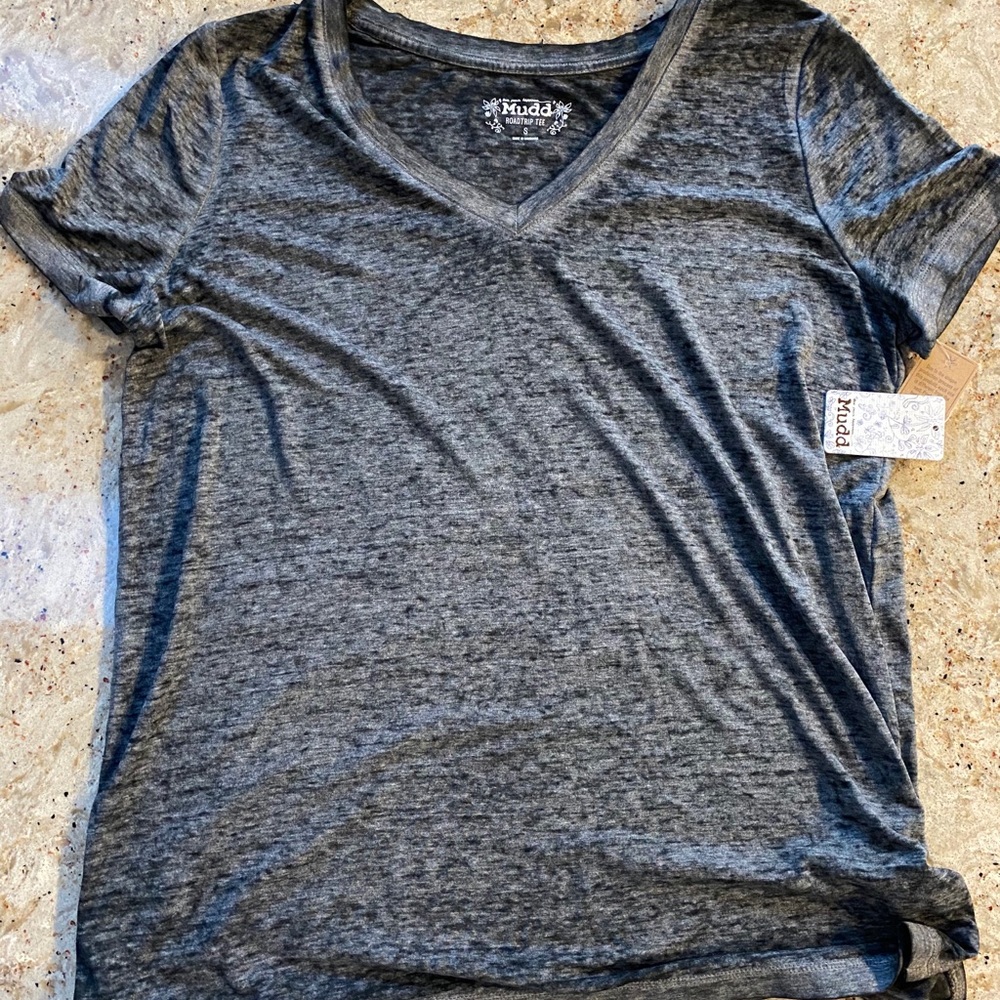 Distressed grey T-shirt